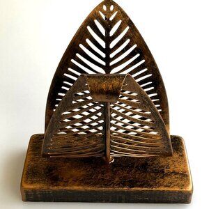 NEW MODERN LEAF NAPKIN HOLDER METAL